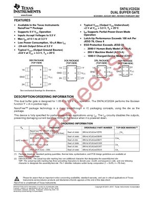 SN74LVC2G34DBVRE4 datasheet  